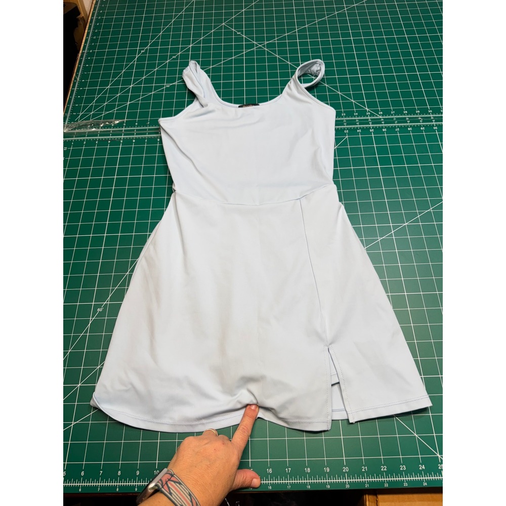 Ofeefan Womens Light Blue Active Dress Sleeveless Tennis Golf Mini Skort Small